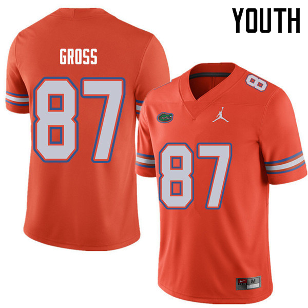 Jordan Brand Youth #87 Dennis Gross Florida Gators College Football Jerseys Sale-Orange